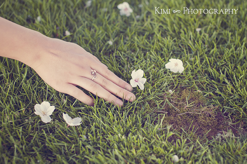 Senior Portrait with Cherry Blossom in Portland Oregon