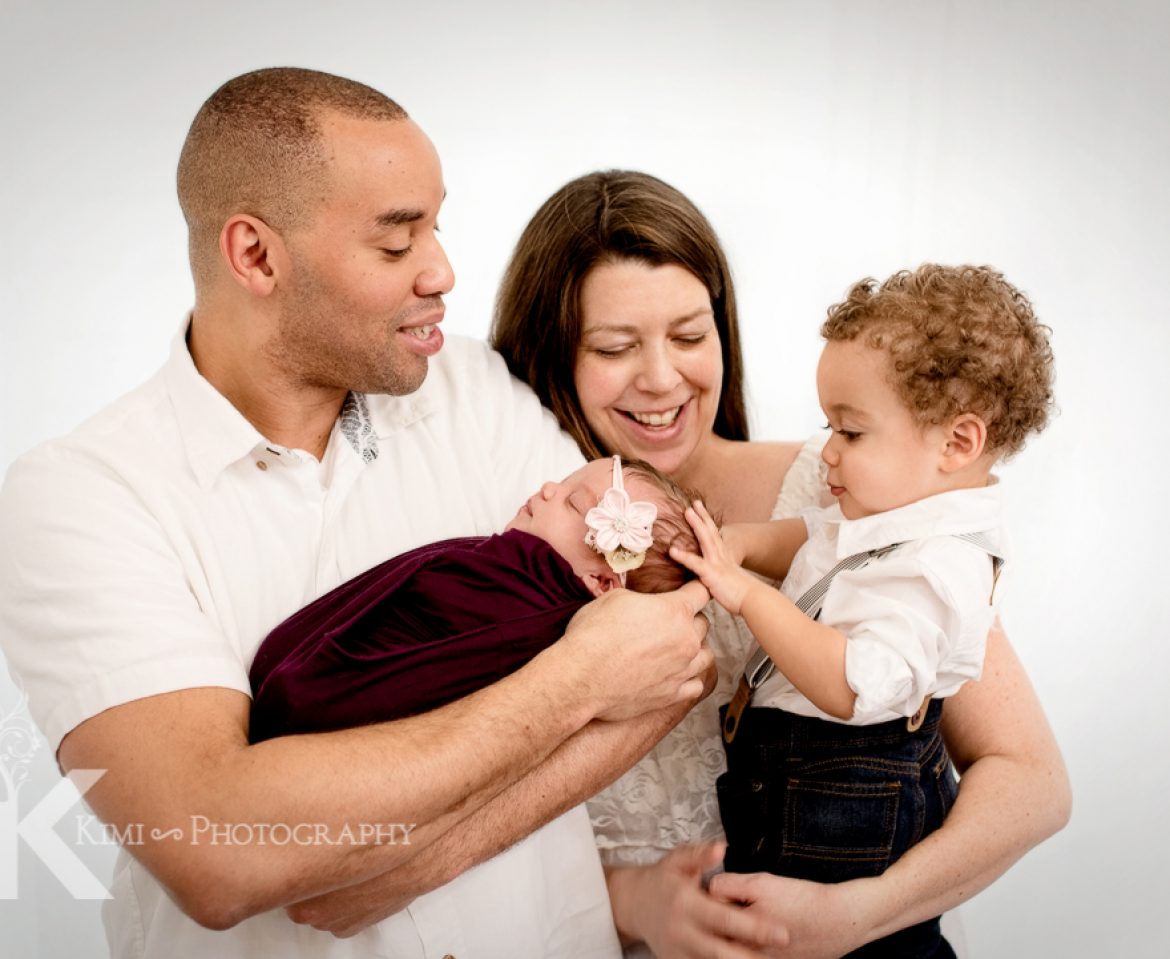 Newborn session with siblings in Portland!