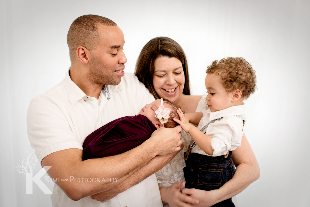 Newborn session with siblings in Portland!